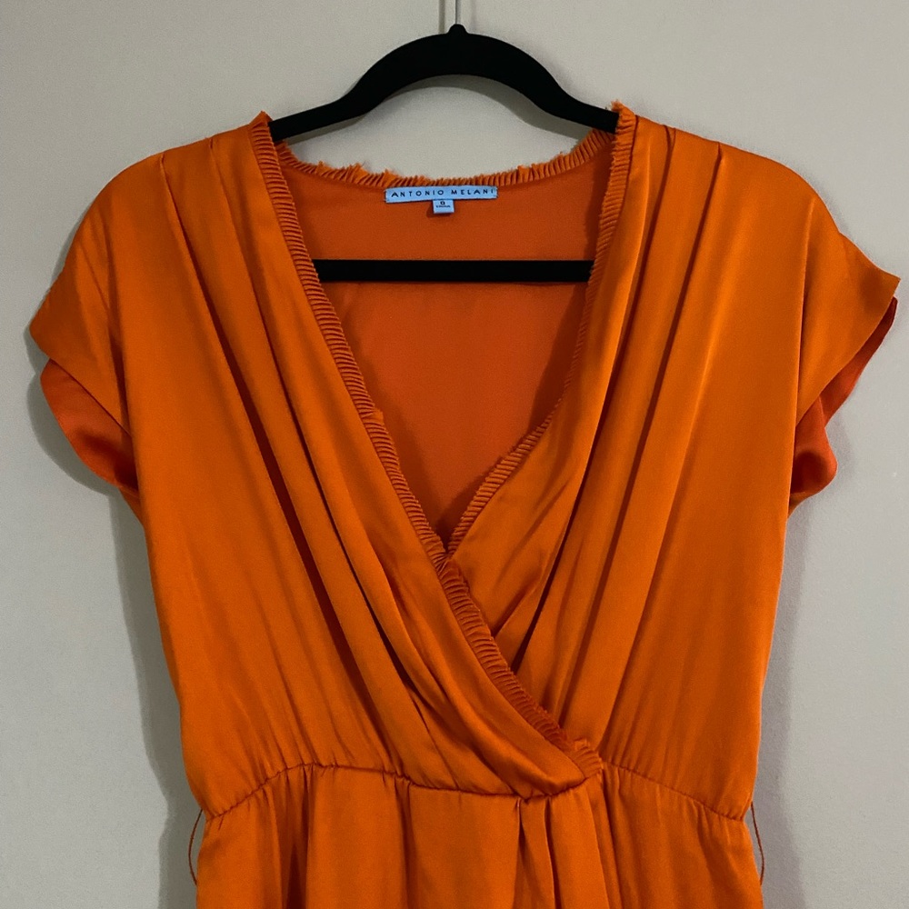 Antonio Melani Faux Wrap Silk Dress